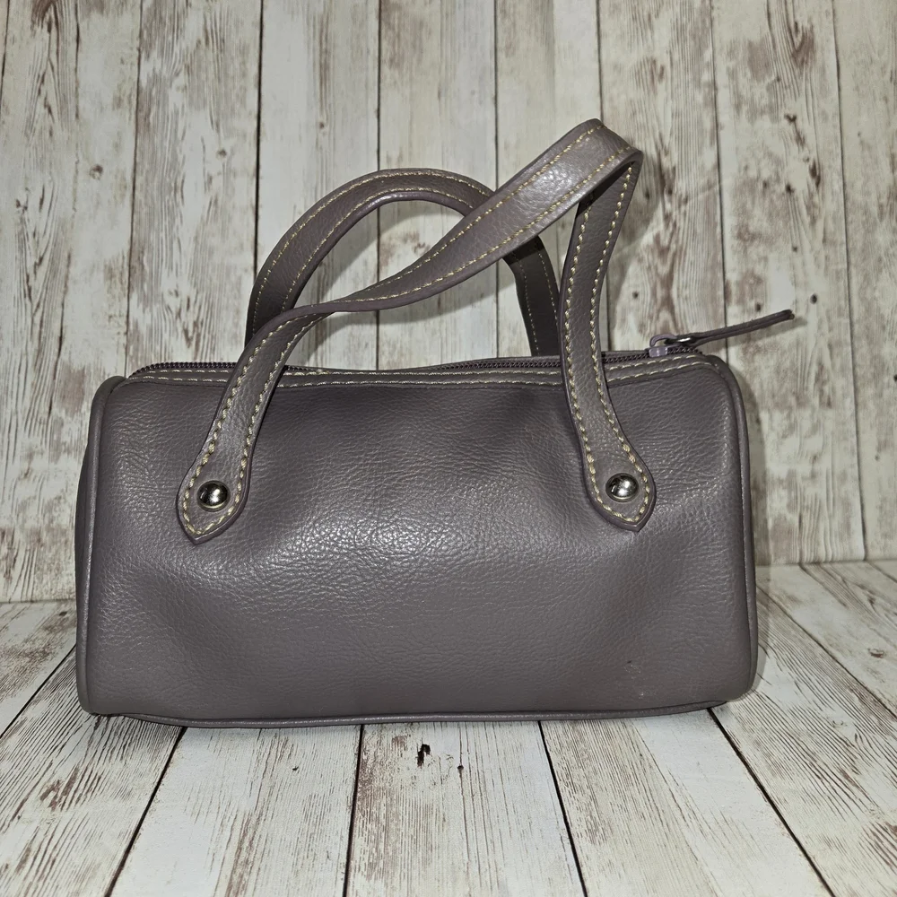 Nine West Powder Lavender Mini Barrel Purse Double Strap w/ Mirror Small Handbag - Picture 2 of 13